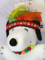 Snoopy Vintage Indian Mini Plush Hanging Doll (New But Near Mint) - snoopn4pnuts.com