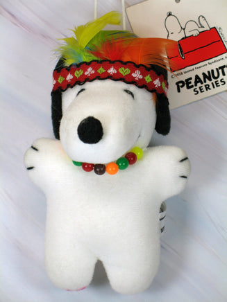 Snoopy Vintage Indian Mini Plush Hanging Doll (New But Near Mint) - snoopn4pnuts.com