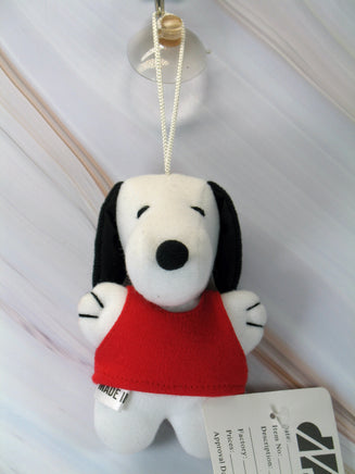 Snoopy Mini Plush Hanging Doll With Suction Cup - RARE JAPANESE SAMPLE! - snoopn4pnuts.com