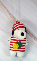 Snoopy Vintage Mini Plush Hanging Doll With Suction Cup
