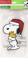 Snoopy Christmas Jelz Window Cling - Love Hug