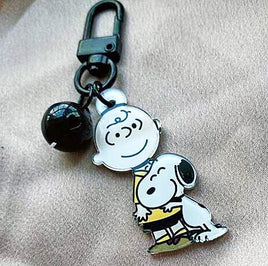 Charlie Brown and Snoopy Acrylic Swivel Key Chain With Bell - snoopn4pnuts.com