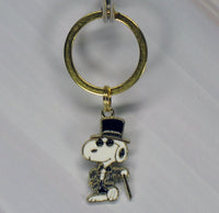 Snoopy Joe Cool Gold - Tone Key Chain (Black) - snoopn4pnuts.com