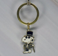 Snoopy Joe Cool Gold-Tone Key Chain (Black)