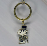 Snoopy Joe Cool Gold-Tone Key Chain (Black)