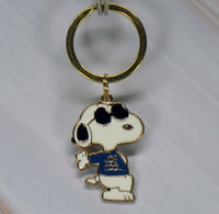 Snoopy Joe Cool Gold - Tone Key Chain - snoopn4pnuts.com