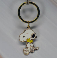 Snoopy Hugs Woodstock Enamel Key Chain