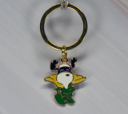 Masked Snoopy Gold - Tone Key Chain - snoopn4pnuts.com