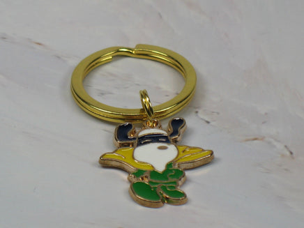 Masked Snoopy Gold - Tone Key Chain - snoopn4pnuts.com