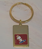 Snoopy Vintage Skateboarder Gold-Tone Key Chain