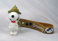 Peanuts PVC Double Ring Key Chain With Embossed Wrist Strap - Snoopy Beagle Scout