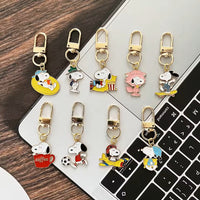 Snoopy Enamel Swivel Key Chain With Lanyard-Style Clip