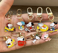 Snoopy Enamel Swivel Key Chain With Lanyard-Style Clip