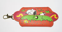 Snoopy Hot Dog and Bun-Shaped Faux Leather Key Holder