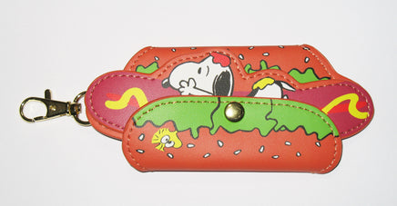 Snoopy Hot Dog and Bun - Shaped Faux Leather Key Holder - snoopn4pnuts.com
