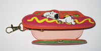 Snoopy Hot Dog and Bun - Shaped Faux Leather Key Holder - snoopn4pnuts.com