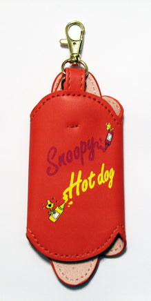 Snoopy Hot Dog and Bun - Shaped Faux Leather Key Holder - snoopn4pnuts.com