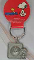 Snoopy 2-D Solid Pewter Metal Key Ring - Pool Hustler