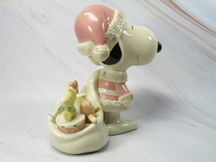Lenox Snoopy Claus Fine China Figurine With 24K Gold Accents - snoopn4pnuts.com