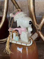 Lenox Snoopy Fine China Ornament With 24K Gold Accents - Snoopy's Sledding Adventure - snoopn4pnuts.com