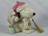 Lenox Santa Snoopy Fine China Ornament With 24K Gold Accents