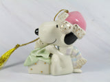 Lenox A Surprise For Snoopy Fine China Ornament With 24K Gold Accents (Writing On Box Lid)