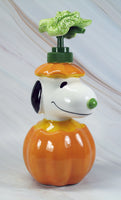 Snoopy Jack - O - Lantern Halloween Ceramic Soap / Lotion Dispenser - snoopn4pnuts.com