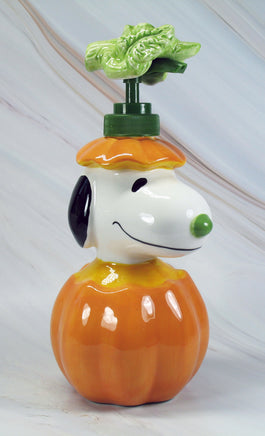 Snoopy Jack - O - Lantern Halloween Ceramic Soap / Lotion Dispenser - snoopn4pnuts.com