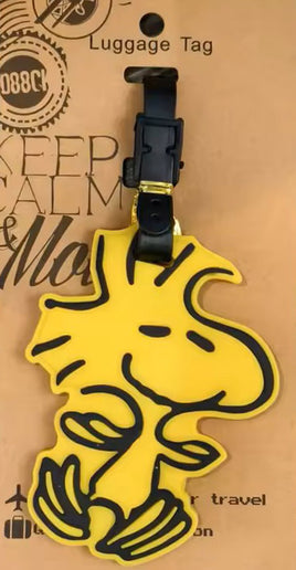 Peanuts Durable PVC Luggage Tag With Raised Graphics - Woodstock