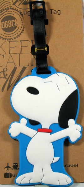 Peanuts PVC Luggage Tag With Raised Graphics - Snoopy - snoopn4pnuts.com