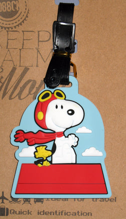 Peanuts PVC Luggage Tag With Raised Graphics - Flying Ace - snoopn4pnuts.com