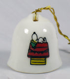 Peanuts Micro Porcelain Bell Ornament - Decorated Doghouse (Only 1" High!)