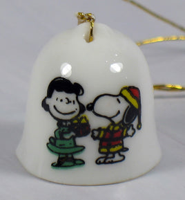 Peanuts Micro Porcelain Bell Ornament - Lucy and Snoopy (Only 1" High!) - snoopn4pnuts.com