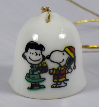 Peanuts Micro Porcelain Bell Ornament - Lucy and Snoopy (Only 1" High!) - snoopn4pnuts.com