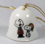 Peanuts Micro Porcelain Bell Ornament - Charlie Brown and Snoopy (Only 1" High!)