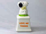 1974 Snoopy Vintage Mini Ceramic Trophy - Love Me Tender (Includes Acrylic Display Case)