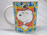 Peanuts Faux Stained Glass Ceramic Mug - Snoopy Smiling