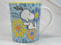 Peanuts Faux Stained Glass Ceramic Mug - Snoopy Jumping