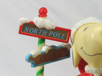Snoopy Santa North Pole Rotating Musical Figurine (Discolored) - snoopn4pnuts.com