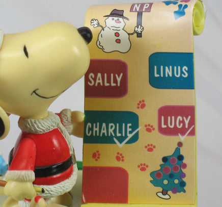 Snoopy Santa North Pole Rotating Musical Figurine (Discolored) - snoopn4pnuts.com