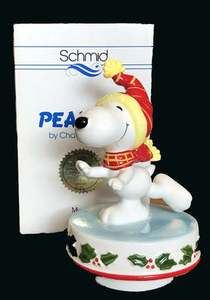 1982 Snoopy Skater Musical and Rotating Figurine - "Perfect Performance" - snoopn4pnuts.com