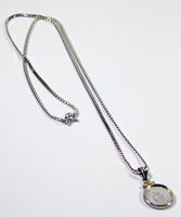 Snoopy Vintage Sterling Silver Necklace With Coin-Style Pendant - RARE!