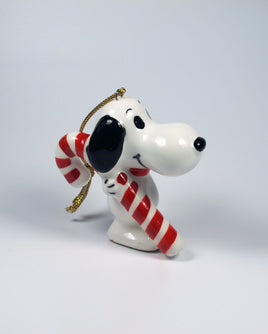 1975 Snoopy Candy Cane Christmas Ornament - snoopn4pnuts.com