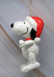 Snoopy "Dimpled" and Jointed Christmas Ornament / Hanging Figurine - RARE!