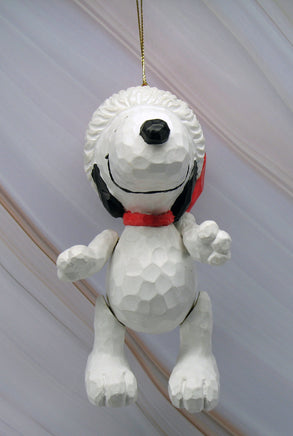 Snoopy "Dimpled" and Jointed Christmas Ornament / Hanging Figurine - RARE! - snoopn4pnuts.com