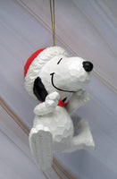 Snoopy "Dimpled" and Jointed Christmas Ornament / Hanging Figurine - RARE! - snoopn4pnuts.com