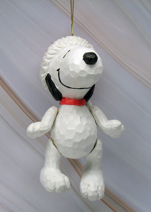 Snoopy "Dimpled" and Jointed Christmas Ornament / Hanging Figurine - RARE! - snoopn4pnuts.com
