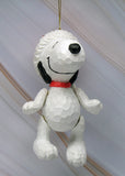 Snoopy "Dimpled" and Jointed Christmas Ornament / Hanging Figurine - RARE! (NEAR MINT)