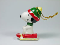 1987 Sledding Snoopy Christmas Ornament