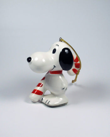 1975 Snoopy Candy Cane Christmas Ornament - snoopn4pnuts.com